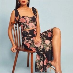 Reformation Liana Two Piece Floral Set